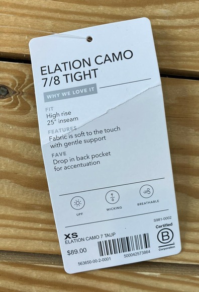 NWT Athleta Elation Leggings Size XS Women’s Grey Camo MSRP $89 - Picture 4 of 11